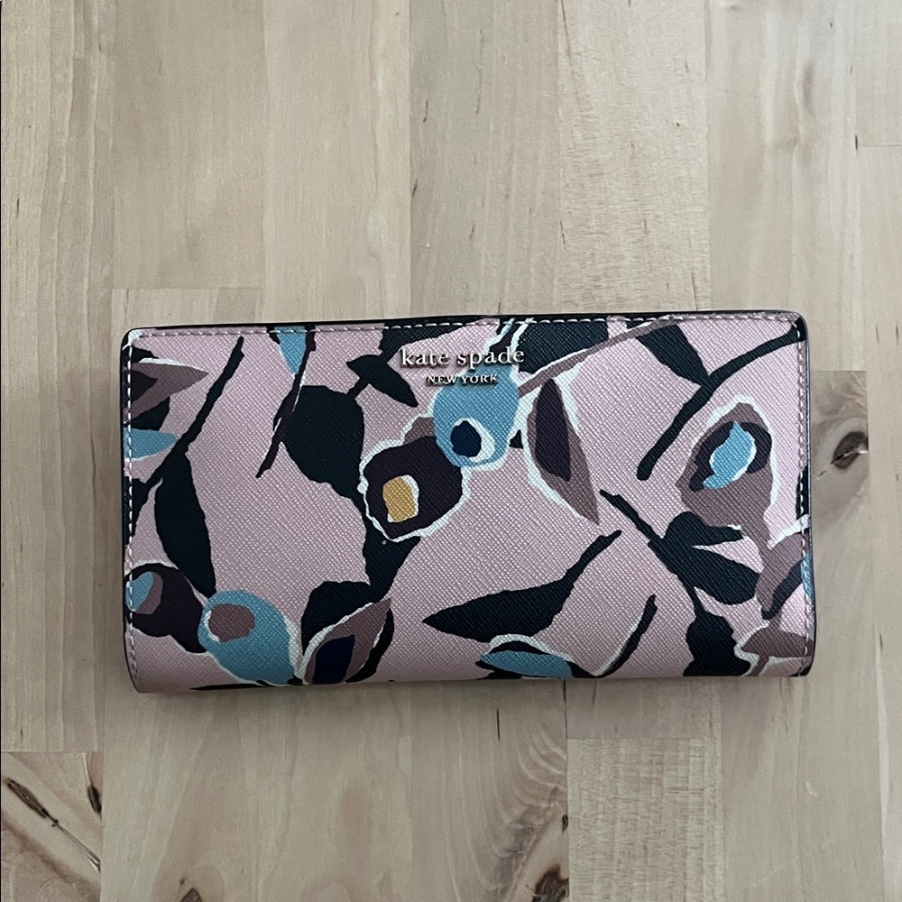 Kate Spade Pink and Blue Floral Wallet